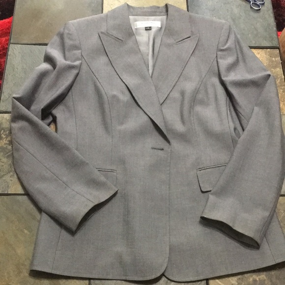 Tahari Author S Levine Gray Size 12 Blazer - Picture 1 of 8